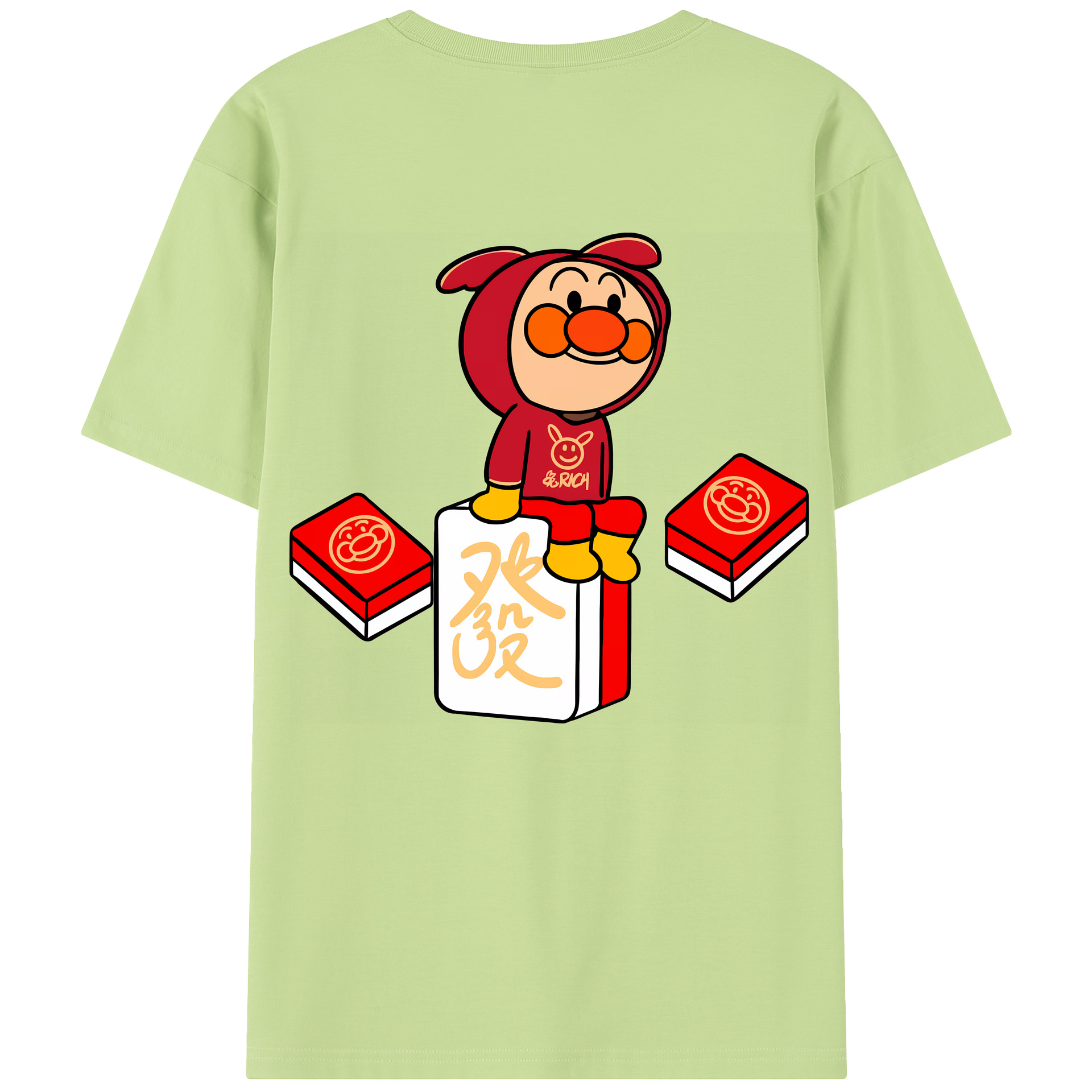 （画像用） アンパンマン Anpanman 綿100％半袖Tシャツ（背面プリント）